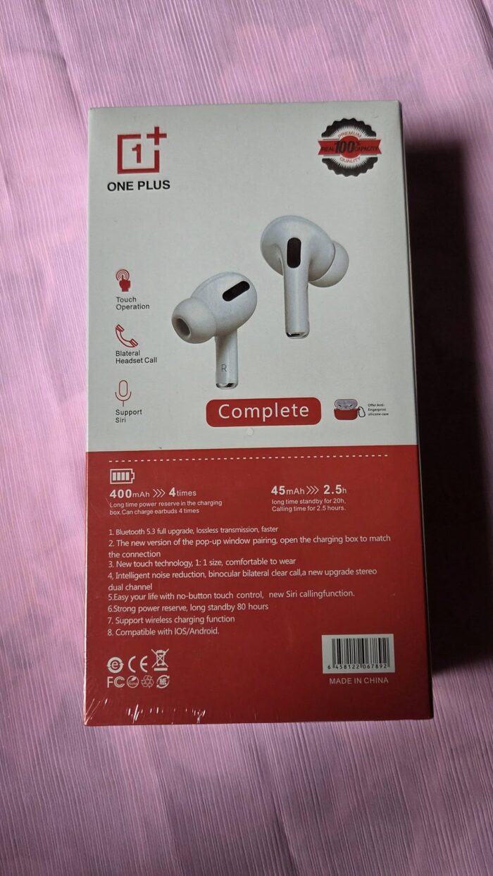 OnePlus AirPods Pro Wireless Earbuds – Bluetooth 5.3 | Noise Reduction | Wireless Charging | 80H Standby - Image 2