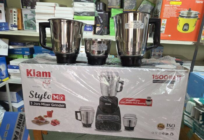 Kiam 1500W Mixer Grinder | 3 Jar High-Speed Kitchen Blender with Copper Motor - Image 2